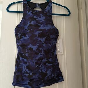 Athleta Maldives Bra Cup Tankini in navy camo